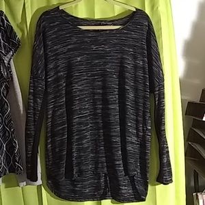 Apt 9 Long sleeve top XL, black and white